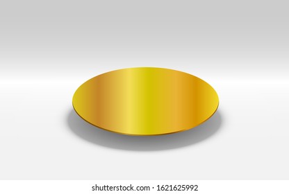 golden podium on the white background