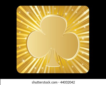 golden poker element - clover