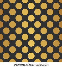golden polka dot seamless pattern