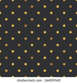 golden polka dot seamless pattern