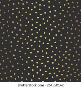 golden polka dot seamless pattern