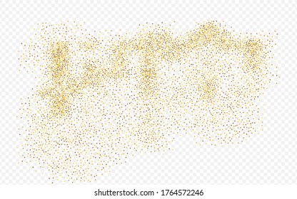 Golden Polka-Effekt: transparenter Hintergrund. Art Circle Wallpaper. Gold Sequin Happy Card. Weihnachtsmuster von Confetti.