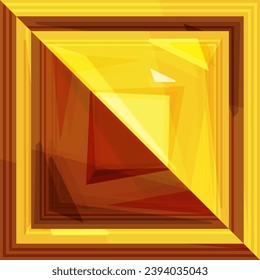 Golden polygonal diamond shaped metal, vector EPS 10. 