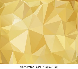 Golden polygonal, origami vector illustration. Golden background, wallpaper. Gold texture vector