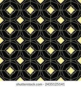 Golden polygons Elegant vector seamless pattern