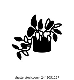 Golden Pothos icon in vector. Logotype