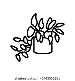Golden Pothos icon in vector. Logotype