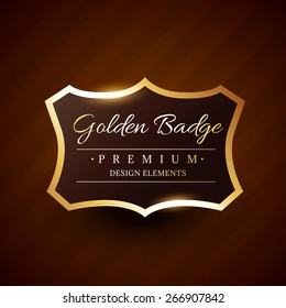 golden premium badge label vector design illustration