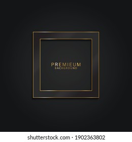 golden Premium Frame with black background