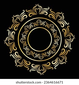 mandala dorada premium en arte vector para diseño de fondo 