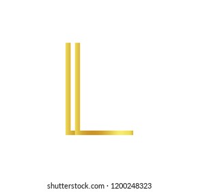 Golden premium monogram on blank background. Typography vintage royal font template. Luxury gold alphabet character for logo, poster, card, web banner design. Isolated vector letter L.