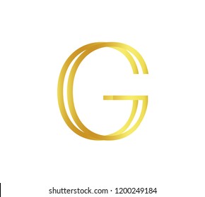 Golden premium monogram on blank background. Typography vintage royal font template. Luxury gold alphabet character for logo, poster, card, web banner design. Isolated vector letter G.
