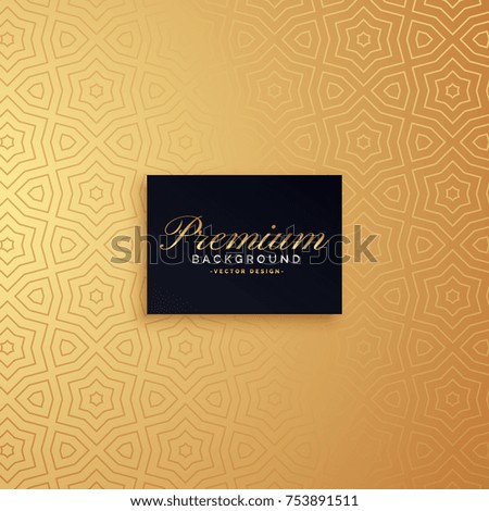 golden premium pattern background design