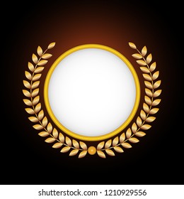 Beautiful Golden Wreaths Vector Illustration Vetor Stock livre De beautiful-golden-wreaths-vector-illustration-vetor-stock-livre-de