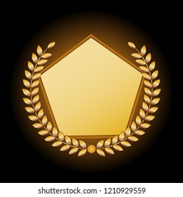 Golden premium promo banners. isolated vector illustration