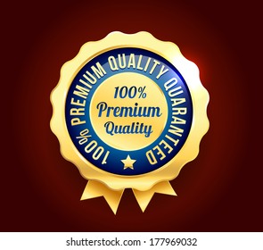 Golden Premium Quality Badge