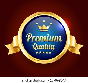 Golden Premium Quality Badge