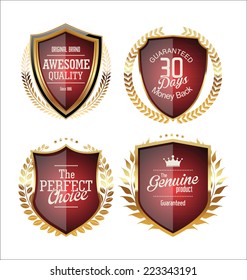 Golden Premium Quality Labels 