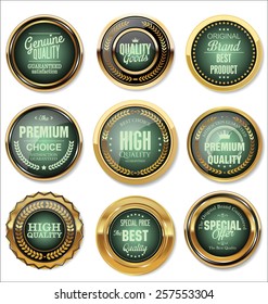 Golden Premium Quality Labels 