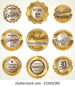 Golden Premium Quality retro Labels