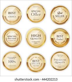 Golden Premium Quality retro Labels