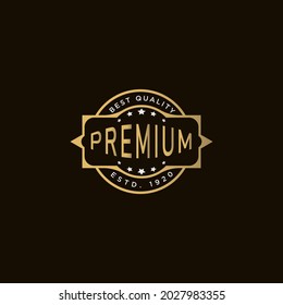 Golden Premium Quality. Satisfaction gold badge 
