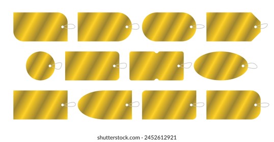 Paquete de etiqueta de Precio dorado. Para descuentos, promociones o Precios de marca de productos.