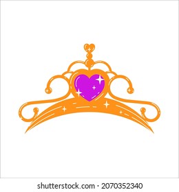 Golden princess tiara crown