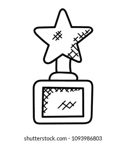 
A golden prize cup representing trophy for winner
