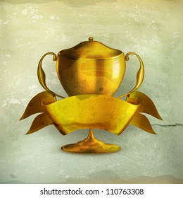 Vector de estilo antiguo del Premio de Oro