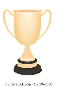 Golden prize trophy. vector illustration