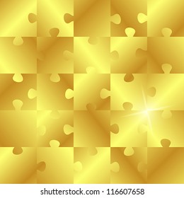 golden puzzle. golden puzzle concept.
