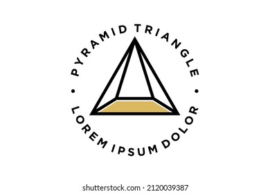 Golden Pyramid framework word mark luxury logo design