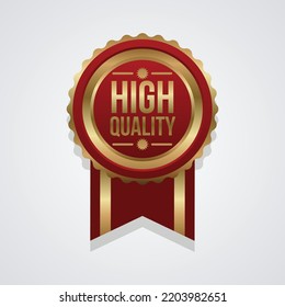 Golden quality labels in vintage style
