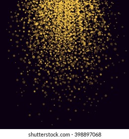 金色の雨の背景 黄色い火花が散る チラチラ輝く 金星 魔法は夜に光を輝かせる シャマーが壁紙を跳ねます ベクター光彩のイラスト のベクター画像素材 ロイヤリティフリー Shutterstock