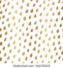 Golden rain. Elegant golden texture. Seamless pattern. Repeating gold background rain for design for  wallpaper, wrapping paper, gift wrapper, packaging, interior, prints, package, textile, scrapbook