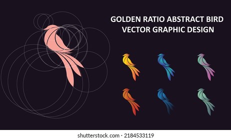 GOLDEN RATIO ABSTRACT BIRD VECTOR GRAPHIC DESIGN