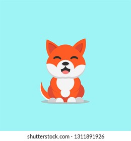 
golden ratio art  shiba inu dog icon, vector illustration  
