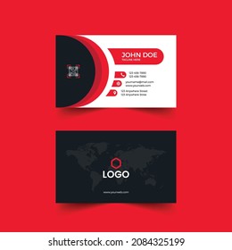 Golden Ratio Black and Red Colour Professional Business Card Design Template