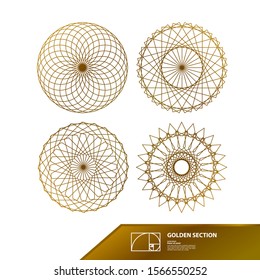 Golden ratio for creative design vector illustration.