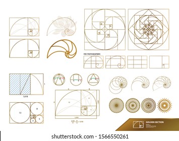 Golden ratio for creative design vector illustration.