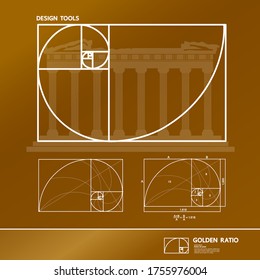 Golden ratio for creative design vector illustration.