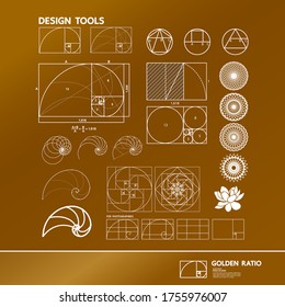 Golden ratio for creative design vector illustration.