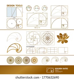 Golden ratio for creative design vector illustration.