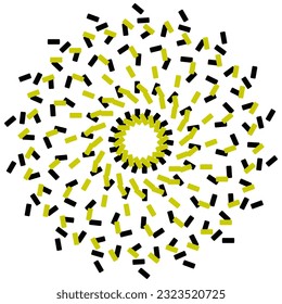 Goldenes Verhältnis für kreatives Design, Vektorgrafik. Fibonacci-Spiral und Mandala-Kreide