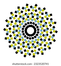 Golden ratio for creative design vector illustration. Fibonacci spiral and mandala style scribbles