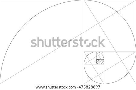 Golden Ratio graph. Vector Illustration