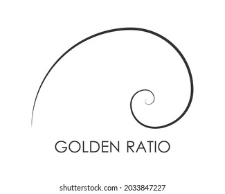 Golden Ratio Graphic Symbol. Geometric Shape. Golden Proportion Of  Architecture. Fibonacci Number Sign. Logo. Vector Illustration