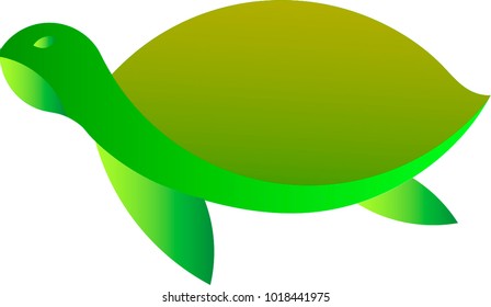 Golden ratio green turtle 