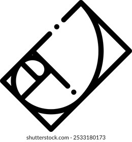 golden ratio icon. Thin Linear Style Design Isolated On White Background